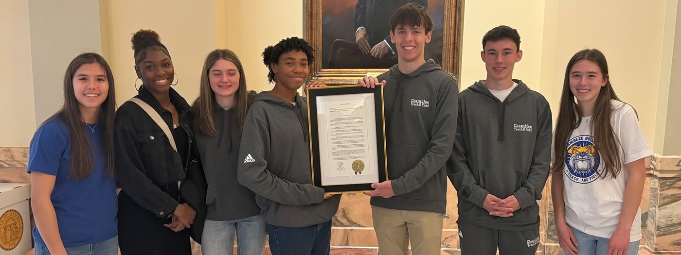CHS Track Athletes Honored at the GA State Capitol